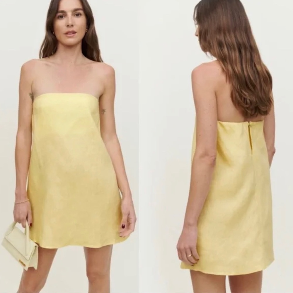 NWT Reformation Linen Stella mini dress